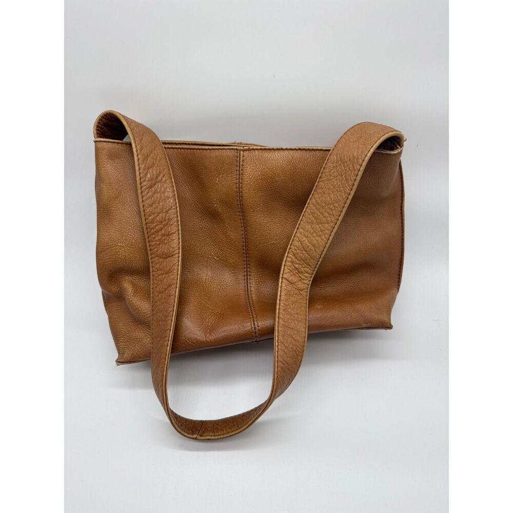 Hobo International Leather Should Bag Medium Size Cognac Rectangular Pockets Zip